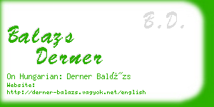 balazs derner business card